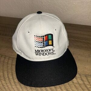 Vintage Microsoft Windows 95 Promotional Baseball Cap Snapback Logo 90s Rare Y2K
